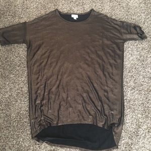 Lularoe elegant Irma tunic bronze/black simmer